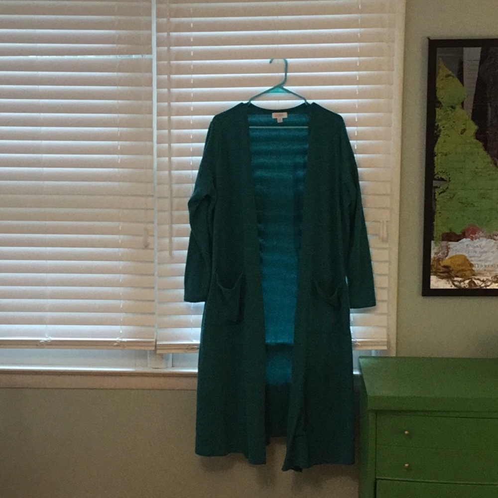 Lularoe Teal Sarah Cardigan